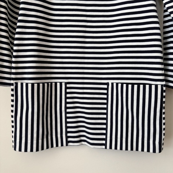 Kate Spade Saturday Striped Ponte Knit Dress Medium Black White NEW NWT - Picture 4 of 8